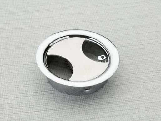 Chrome cable manager and furniture accessories