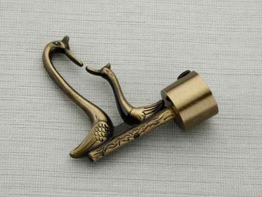 Antique brass curtain bracket