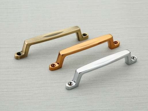 Matte black and gold finish handles